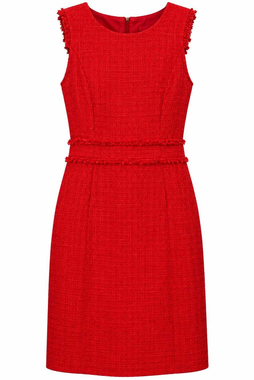 J. Crew Red Tweed Sheath Dress Size 2